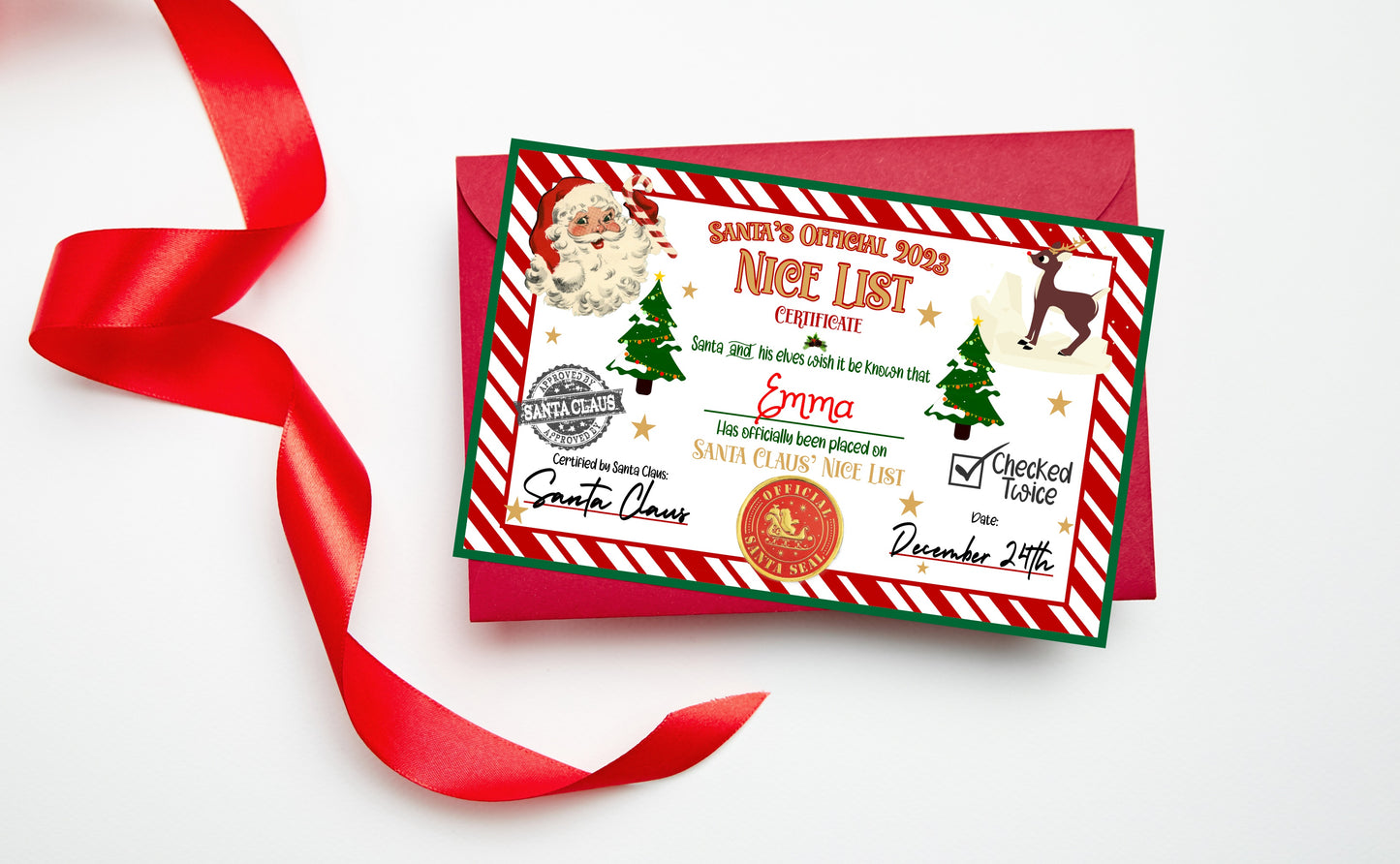 π "Enchanting Elf Delivery: Santa Sack with Personalized Pillow & Nice List Certificate!" π
β¨